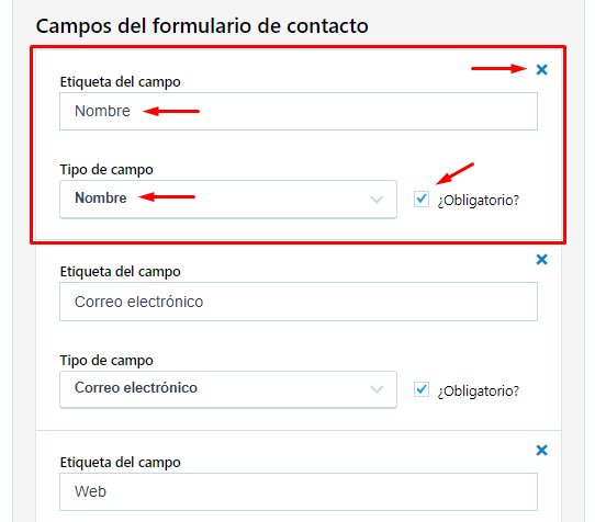 Configurar campos formulario Jetpack