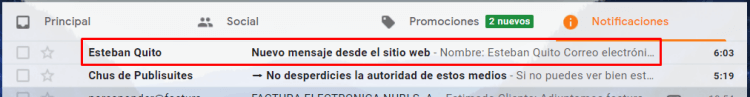 Email enviado por el formulario de Jetpack