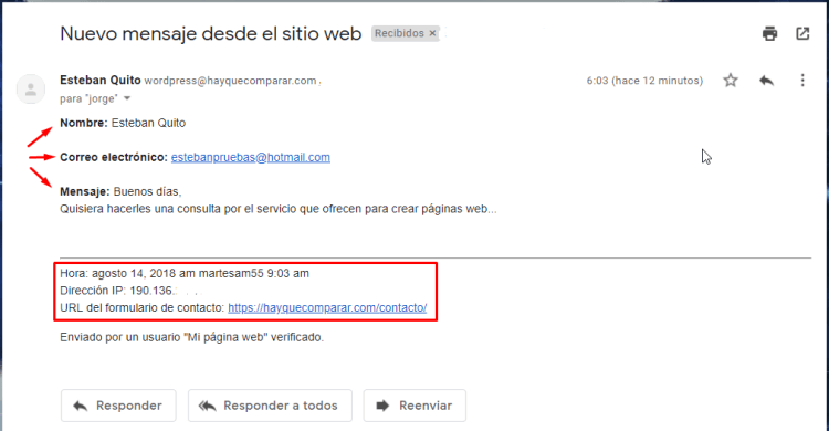 Contenido de email de Jetpack