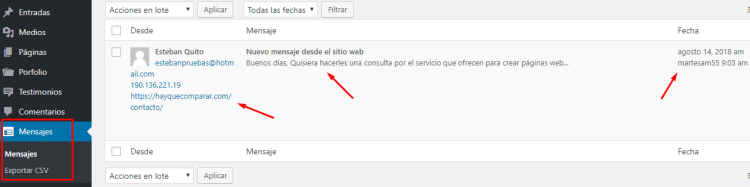 Mensajes de Jetpack