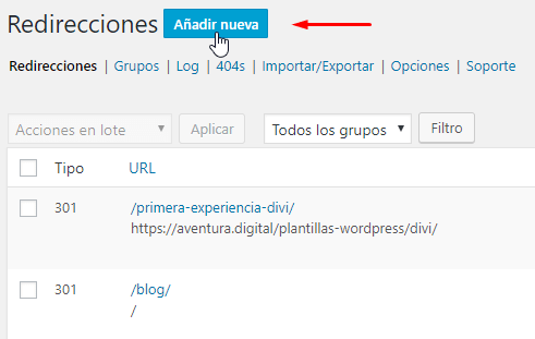 Hacer una redirección en WordPress