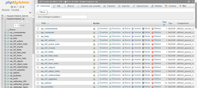 cpanel phpmyadmin