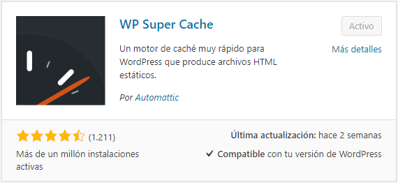 como instalar wp super cache