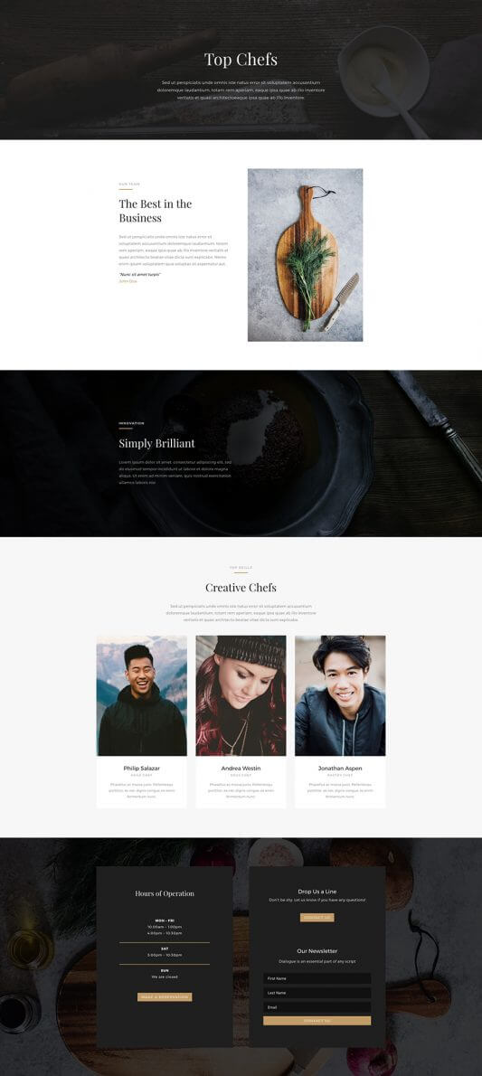 Plantilla WordPress para Restaurantes Plantilla WordPress para Restaurantes