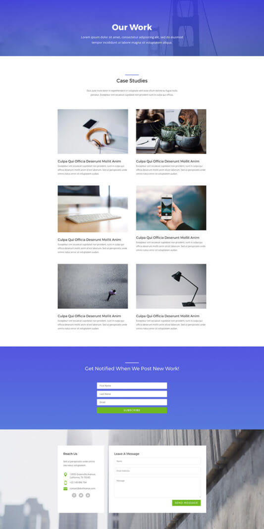 Layout Divi para Empresas Layout Divi para Empresas