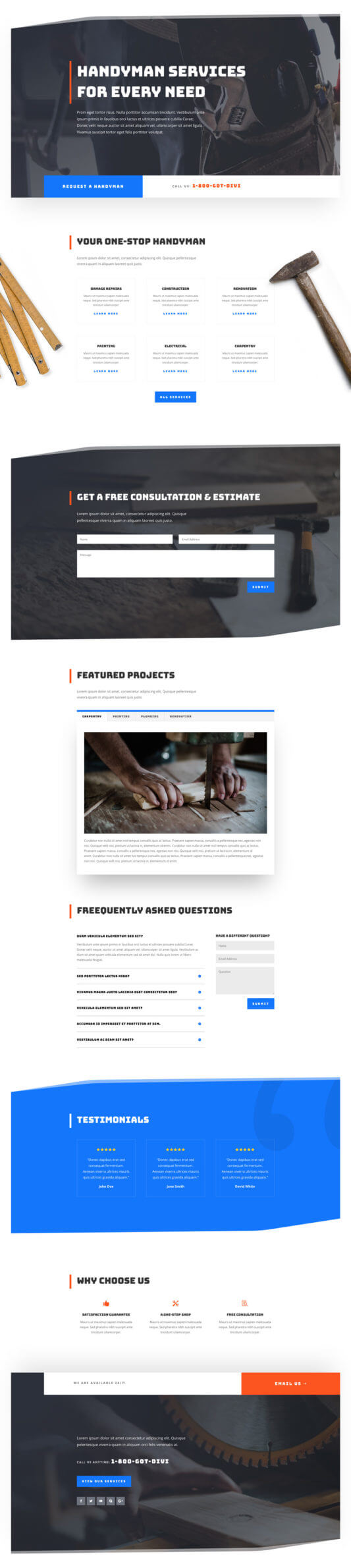 Plantilla WordPress para Servicios de Mantenimiento y Reparaciones Plantilla WordPress para Servicios de Mantenimiento y Reparaciones