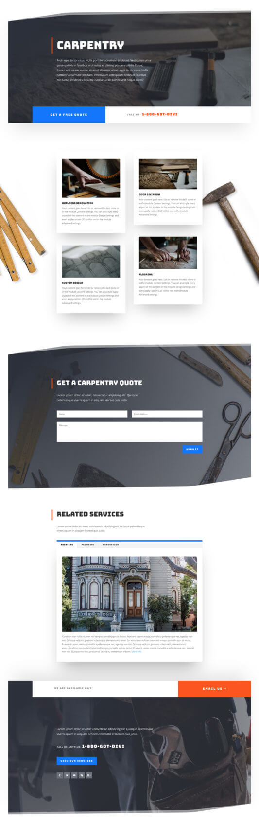 Tema Divi para Servicios de Mantenimiento y Reparaciones Tema Divi para Servicios de Mantenimiento y Reparaciones