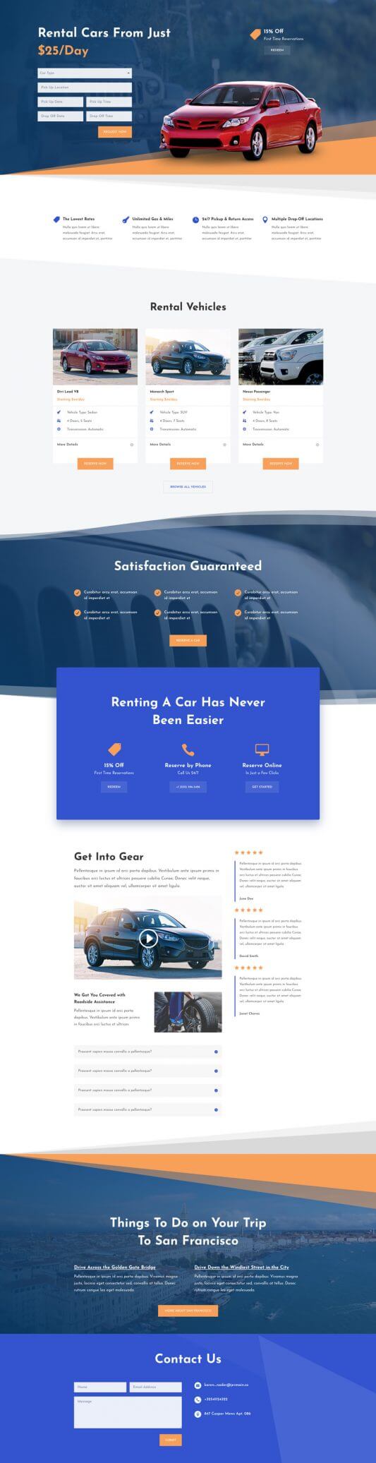 Tema Divi para Alquiler de Automóviles Tema Divi para Alquiler de Automóviles
