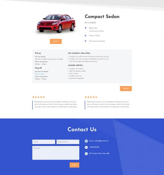 Plantilla WordPress para Alquiler de Automóviles Plantilla WordPress para Alquiler de Automóviles