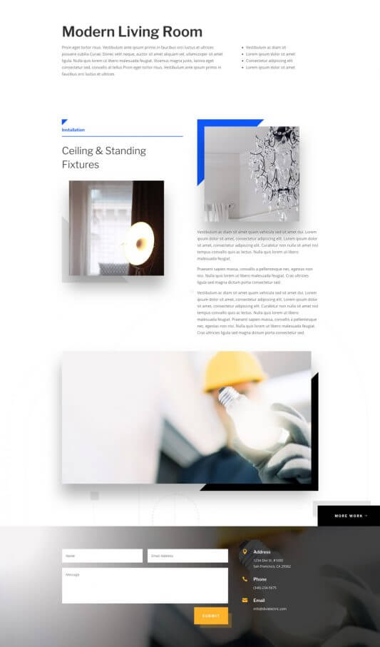 Plantilla WordPress para Electricistas Plantilla WordPress para Electricistas