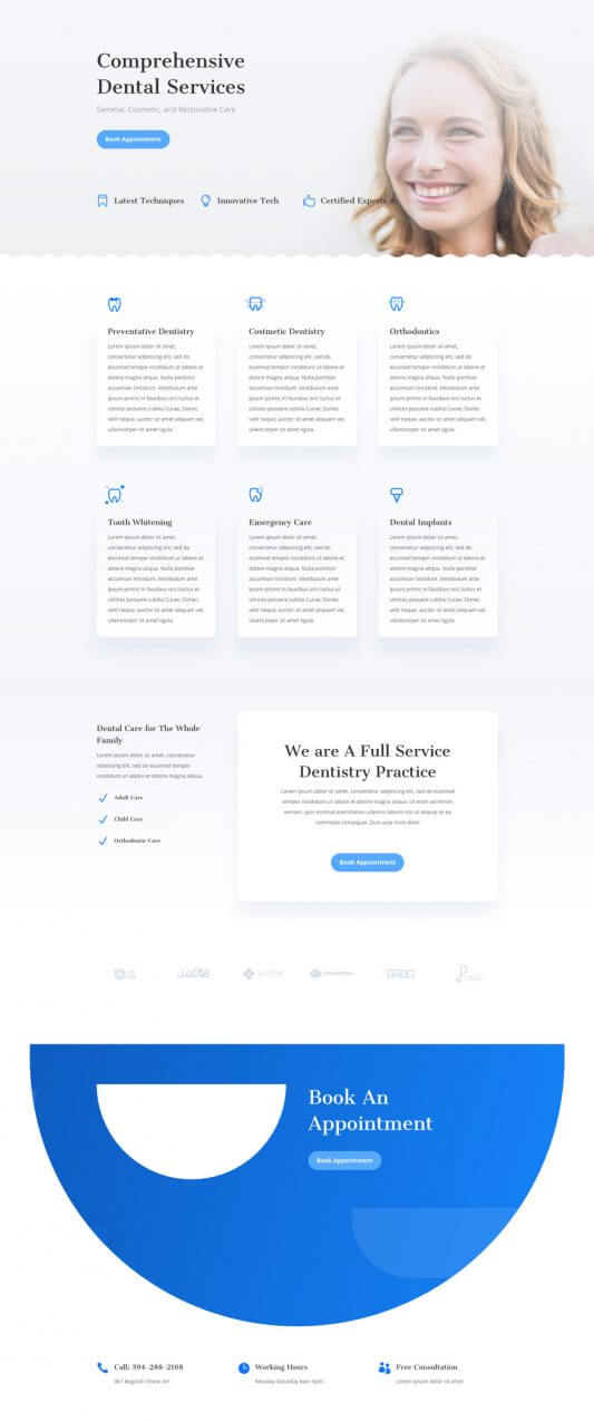 Layout Divi para Odontólogos Layout Divi para Odontólogos