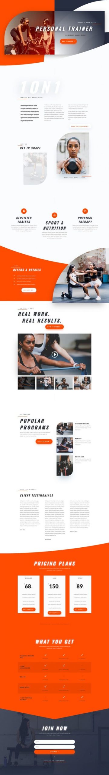 Plantilla WordPress para Personal Trainer