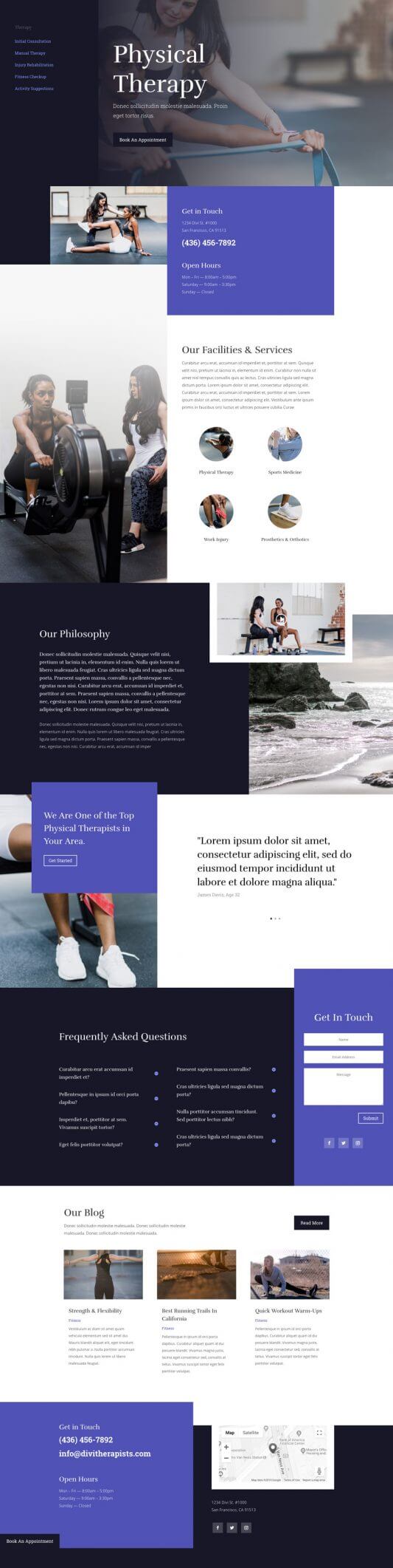 Layout Divi para Fisioterapia Layout Divi para Fisioterapia
