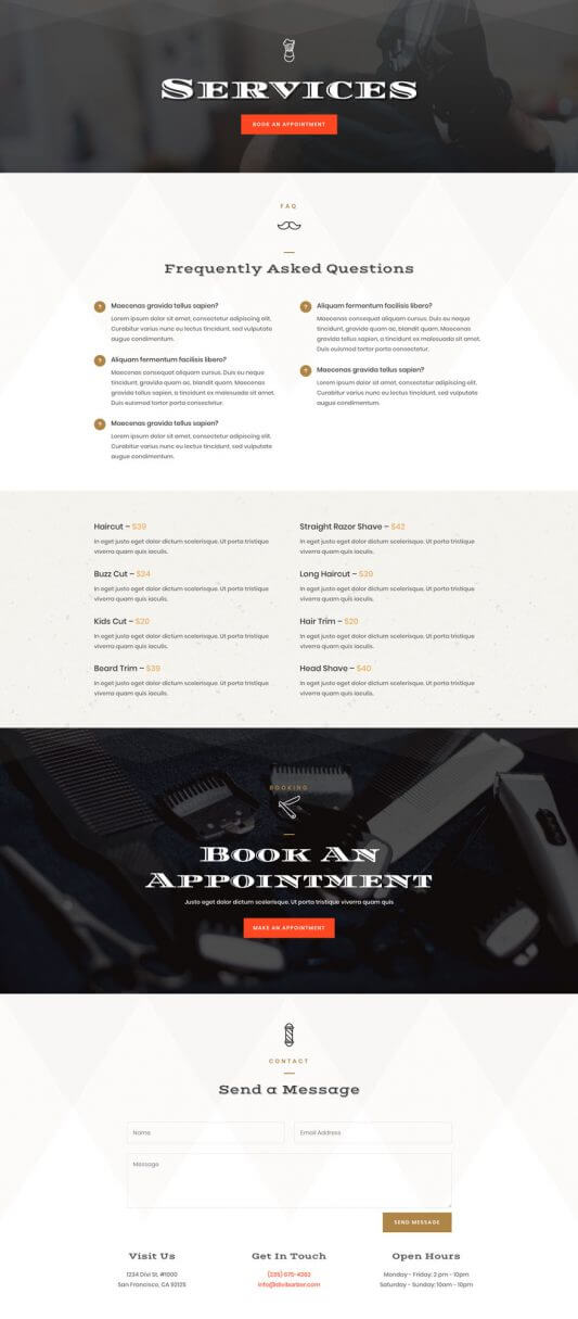 Plantilla WordPress para Barberías Plantilla WordPress para Barberías