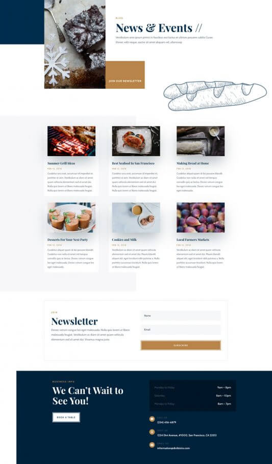 Plantilla WordPress para Bistros Plantilla WordPress para Bistros