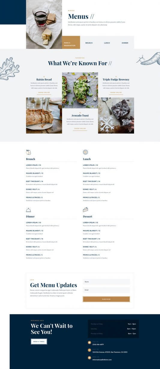 Tema Divi para Bistros Tema Divi para Bistros