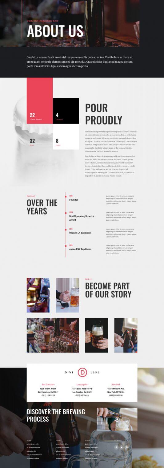 Plantilla WordPress para Cervecerías