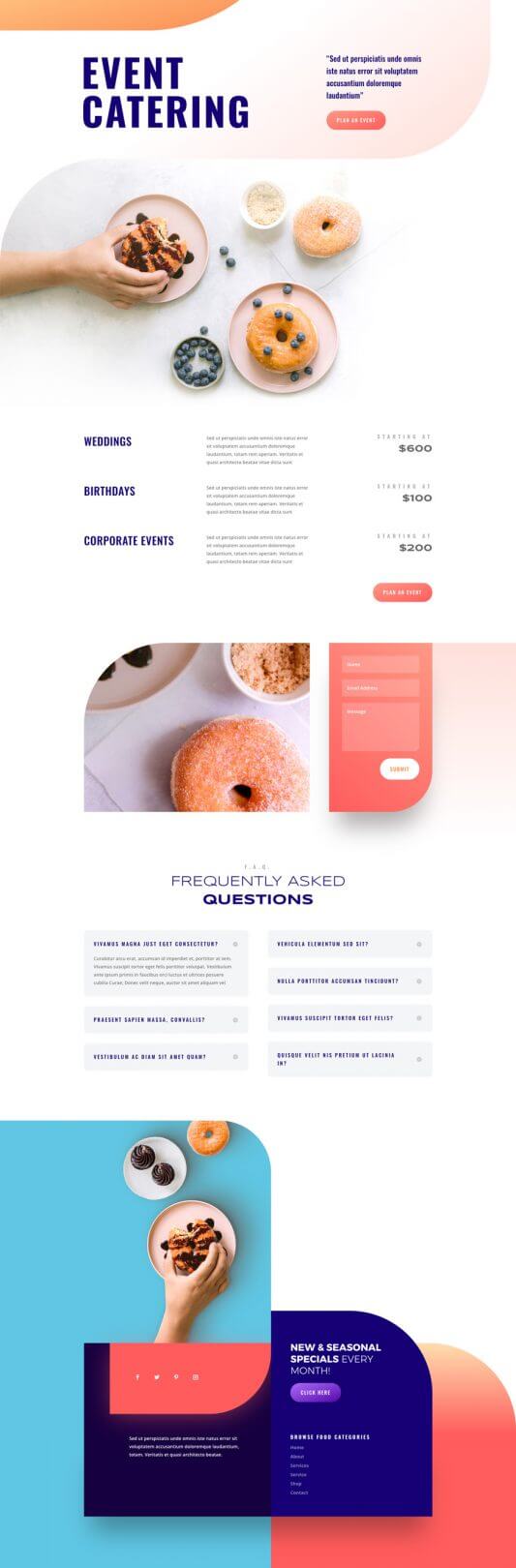 Tema Divi para Tiendas de donas Tema Divi para Tiendas de donas