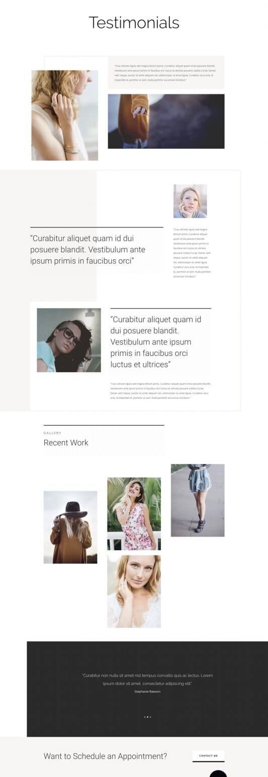 Tema Divi para Estilistas