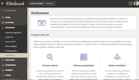 Qué es SiteScanner de SiteGround