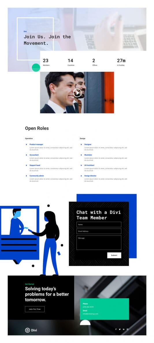 Plantilla WordPress para Startups