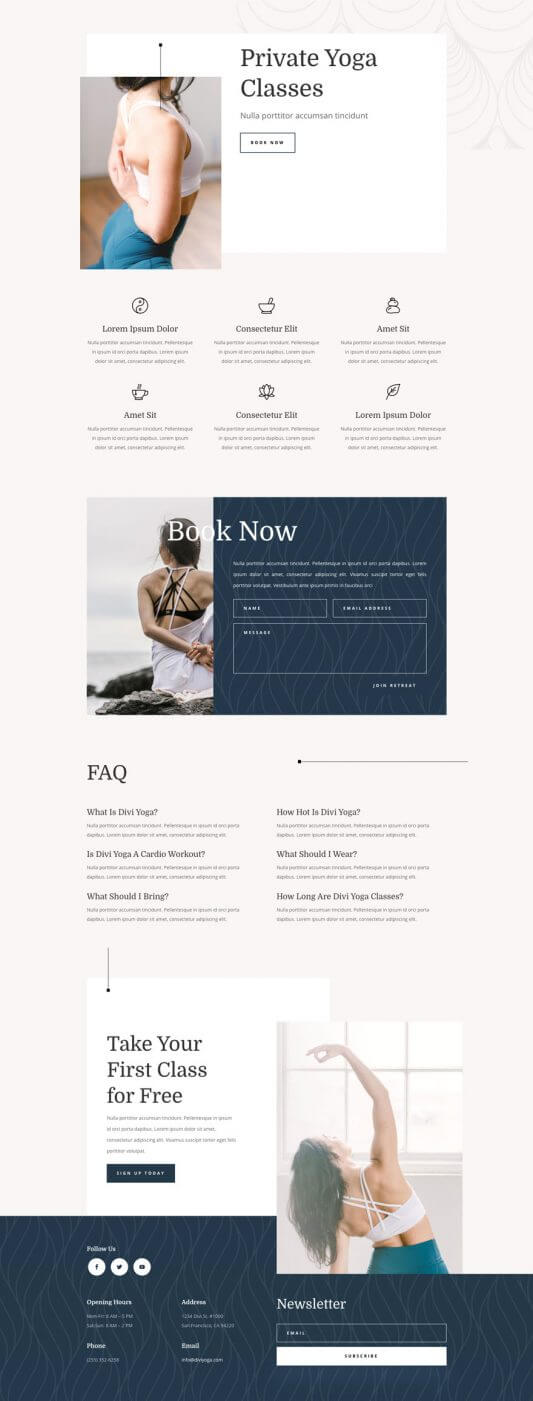 Plantilla WordPress para Instructores de Yoga
