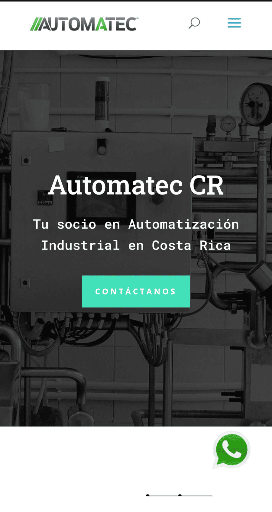 Desarrollo web para empresa de automatización industrial en Costa Rica