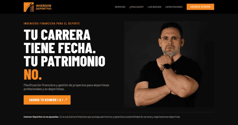 Desarrollo web para Inversor Deportivo